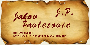 Jakov Pavletović vizit kartica